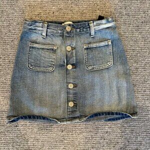 Levi's Kid's High Rise Skirt Blue Denim Button 10 Reg